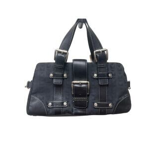 Michael Kors / vintage / black / satchel handbag purse / buckle / medium belted